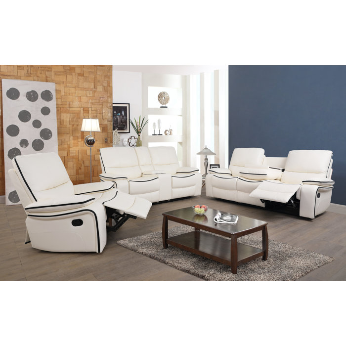 Red Barrel Studio® Dac 3 Piece Faux Leather Reclining Living Room Set